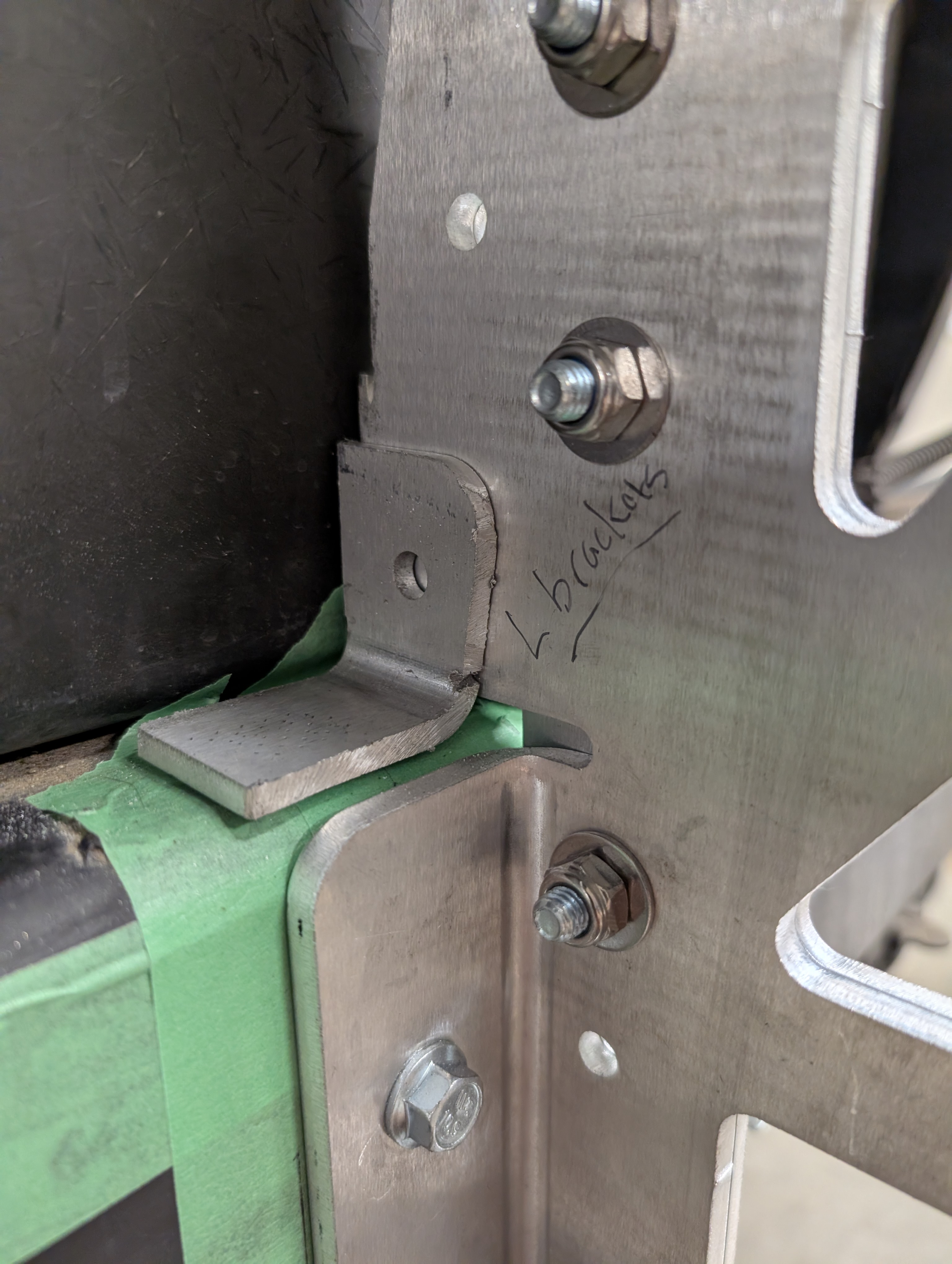 An example of the c5 corvette chassis mount with side tabs added.