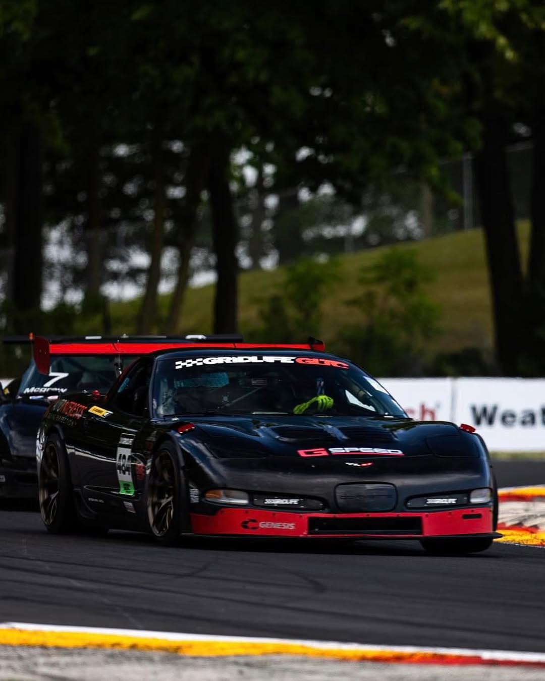 C5 Corvette red and black mid corner