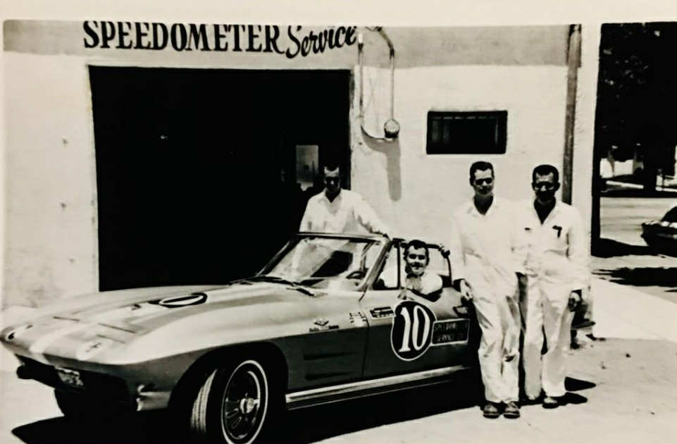 A picture of Colt Nixon's family C2 Corvette for Hill Climb events