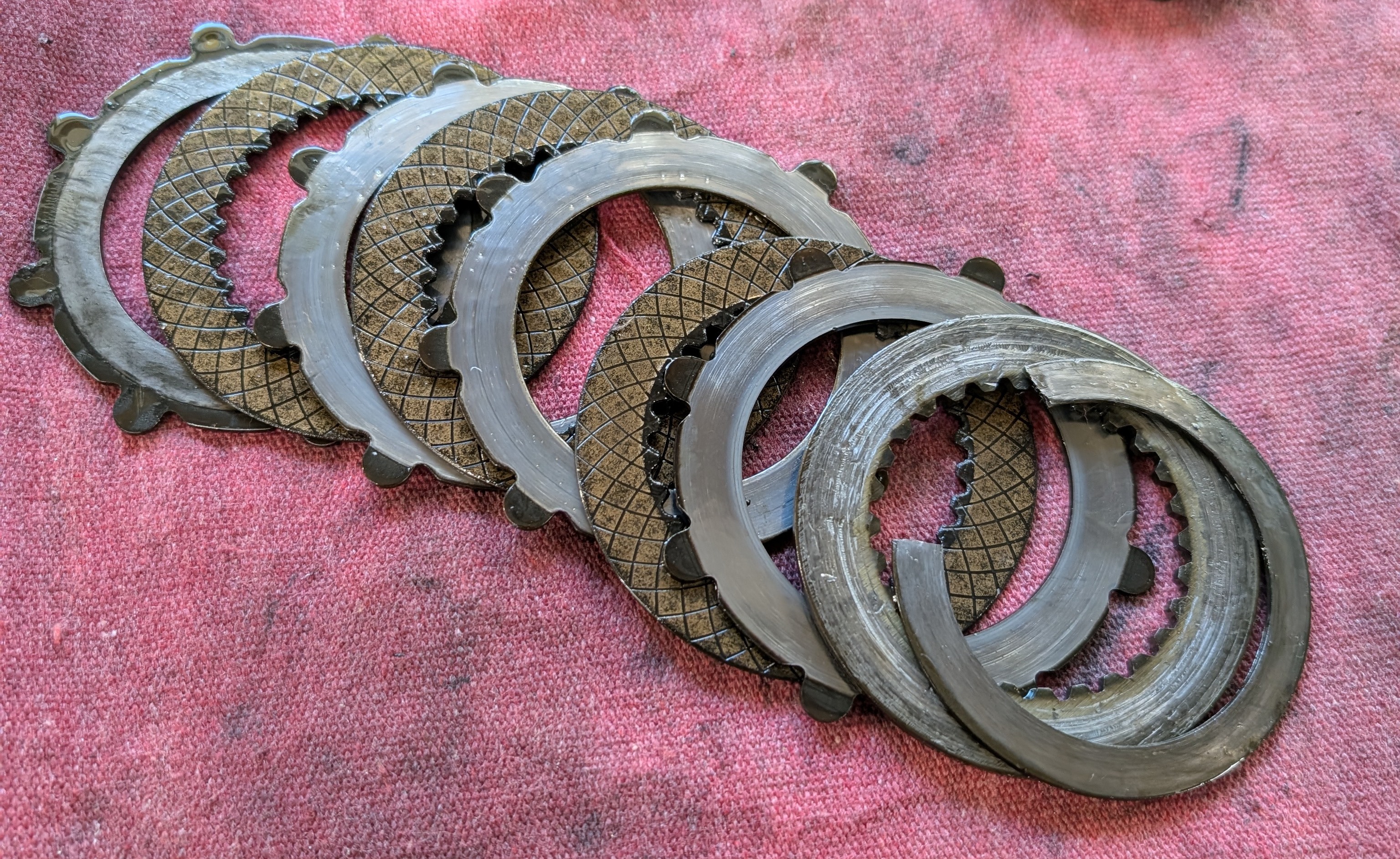 A picture of C5 Corvette clutch pack order for helping people orient and reinstall their clutch packs