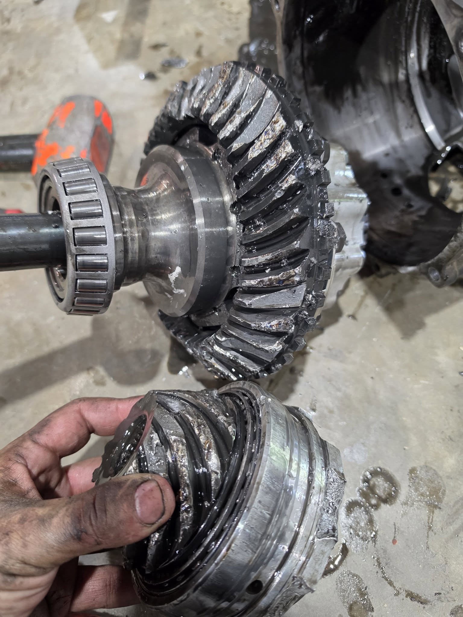 A C5 Corvette Differential Where the gears clearly failed, and yet the bearings look immaculate.