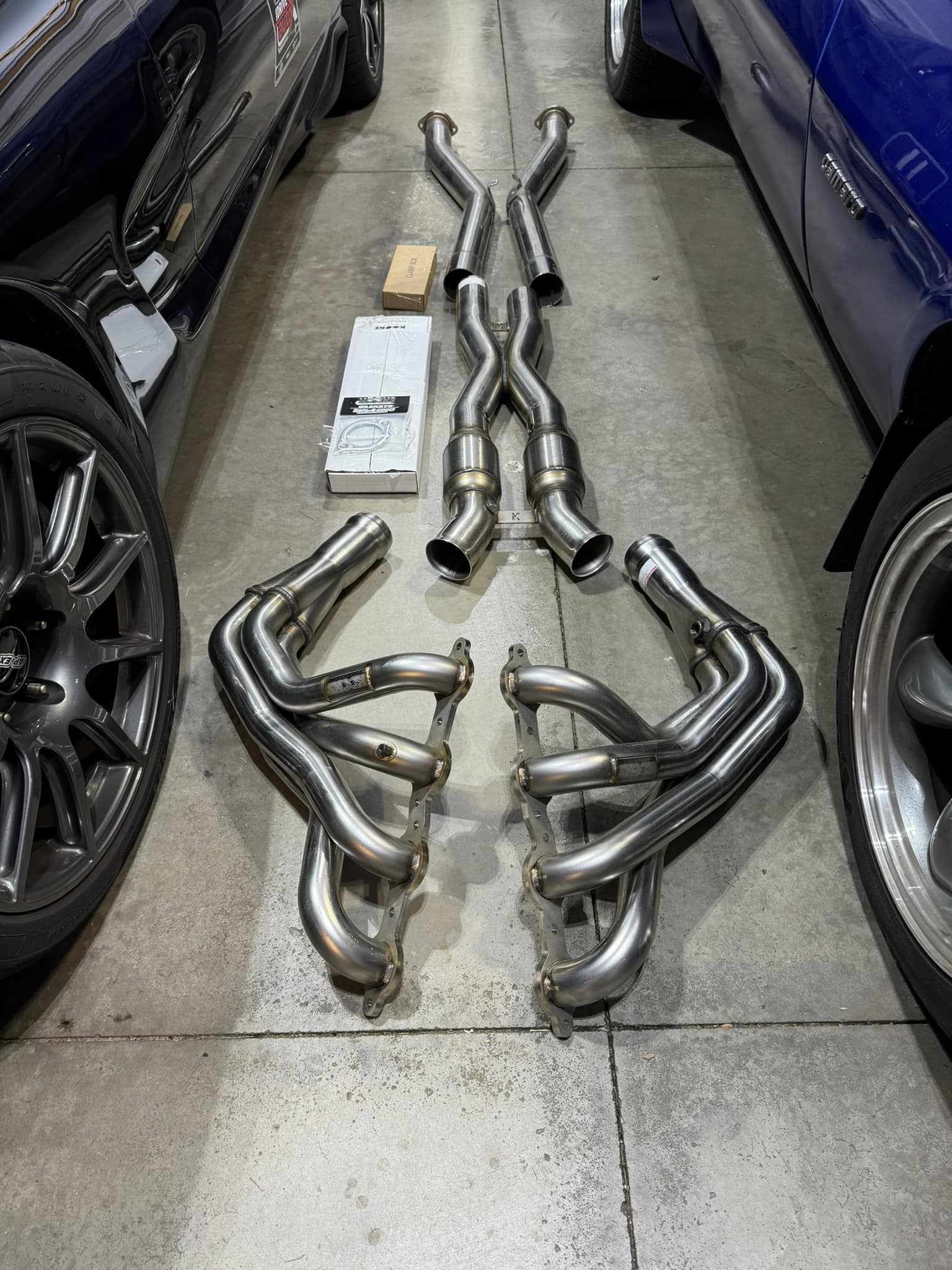 Full length kooks exhaust waiting to go Brian Wick's C5 Corvette